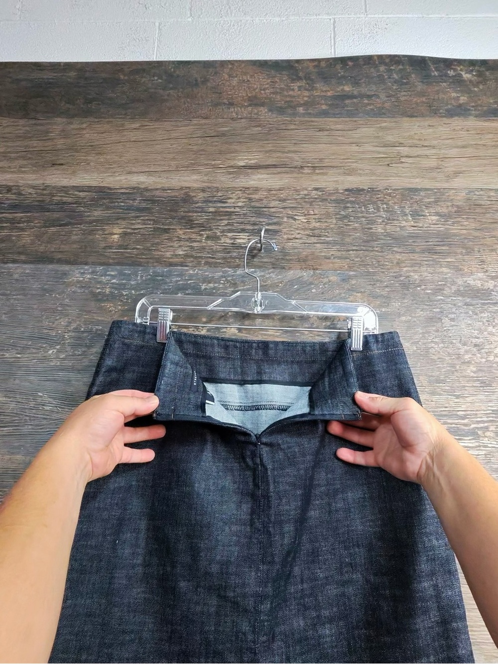 Anne Klein Jean Denim-Style Pencil Skirt - Picture 7 of 9